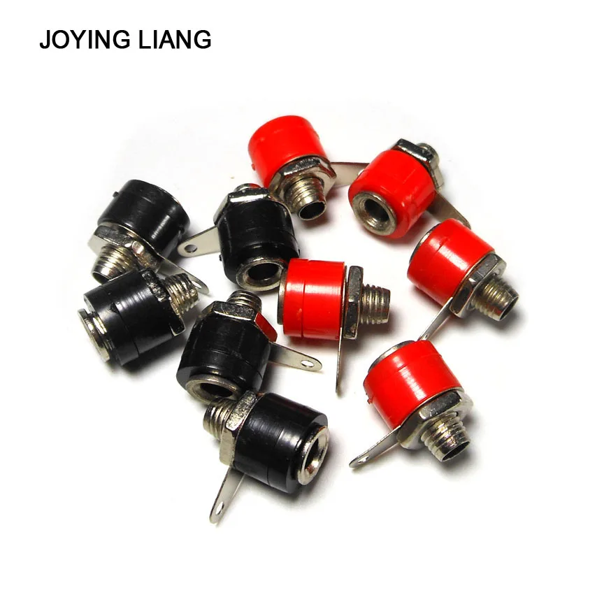

10pcs/lot 4mm Banana Plug Terminal Electronic Binding Post Red/ Black