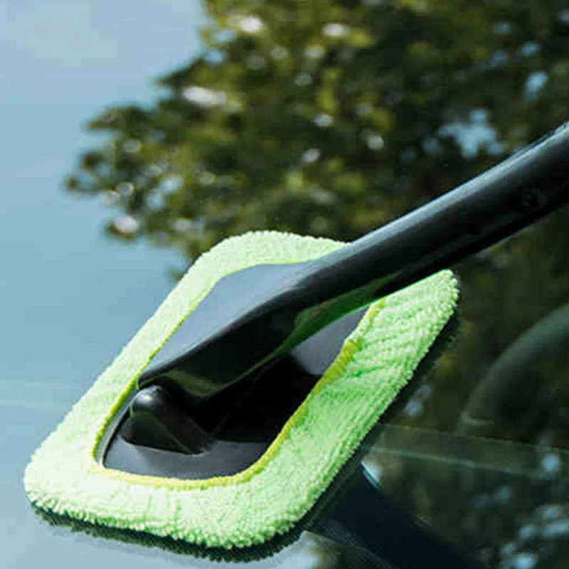 

Windshield Cleaner Microfiber Auto Window Cleaner Long Handle Brushes Sponges Handy Washable Car Cleaning Tool