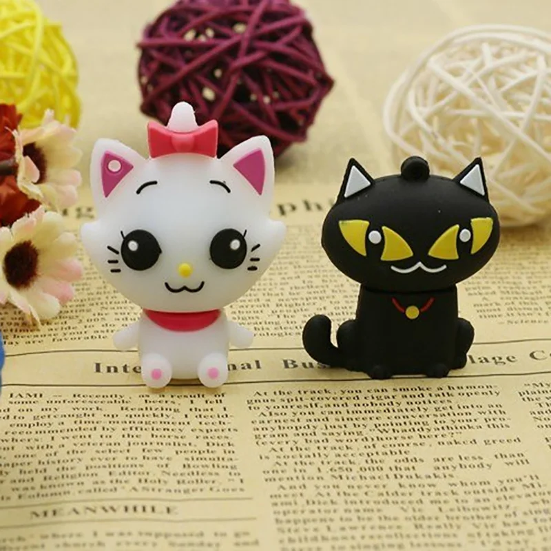 USB флеш накопитель Catoon милый черный Кот ручка Флешка 4g 8g 16gb 32gb 64GB флешка