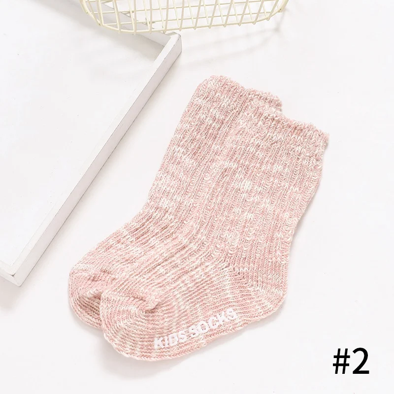 Нескользящие носки-тапочки для маленьких мальчиков и девочек зимние толстые носки для малышей мягкие носки для детей, для малыша младенца новорожденного, детская одежда - Цвет: style2