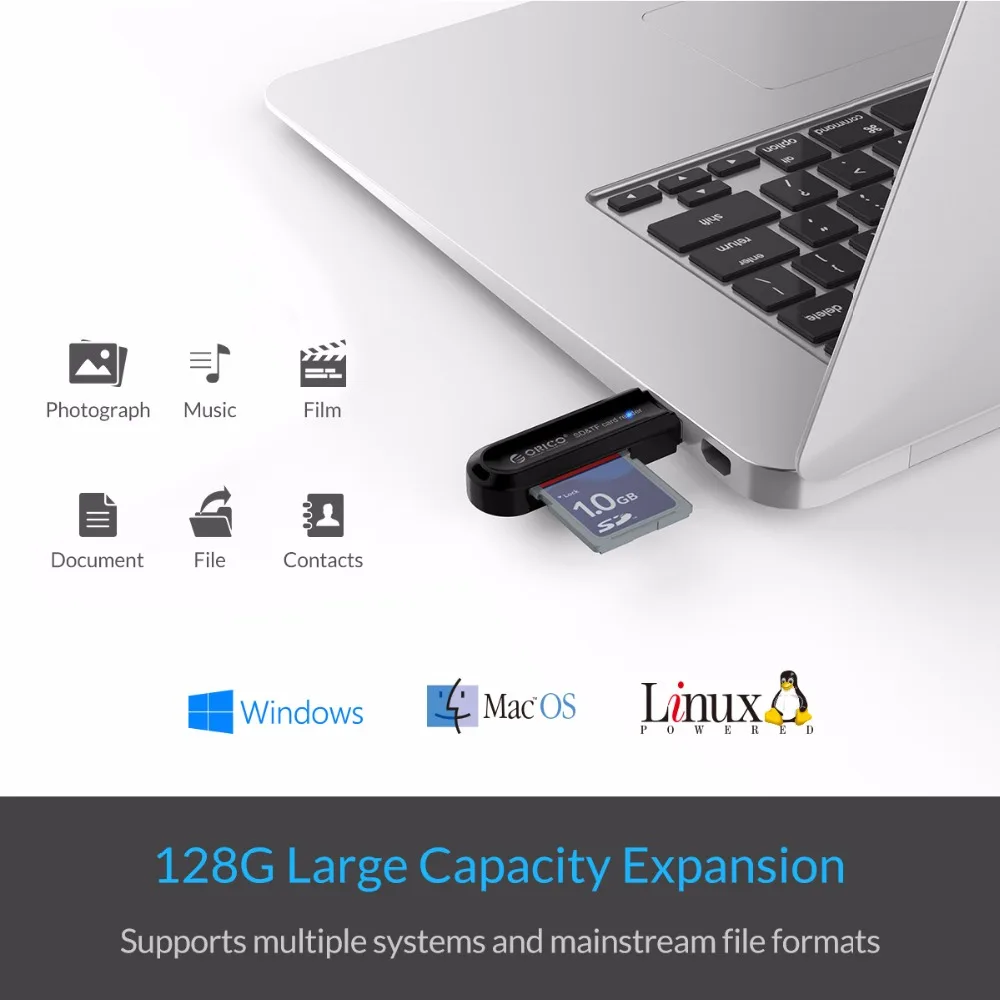 Кардридер ORICO USB 3 0 TF/SD мини кардридер C с поддержкой SD/TF многофункциональным