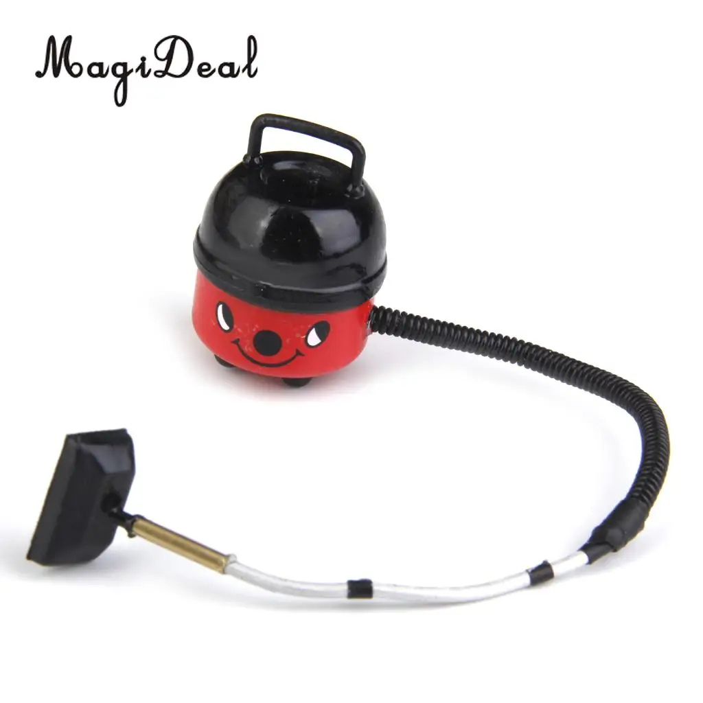MagiDeal 1Pc Plastic Cute Vacuum Cleaner Dollhouse Miniature 1/12 for Bathroom Living Room Bedroom Kids Role Play Furniture Toy