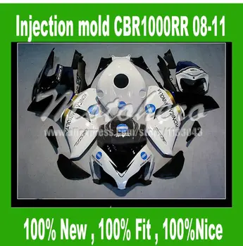 

Injection mold for HONDA CBR1000RR 2008 2009 2010 2011 CBR1000 RR 08 09 10 11 CBR 1000 RR 08 11 fairing kits white black #2776g