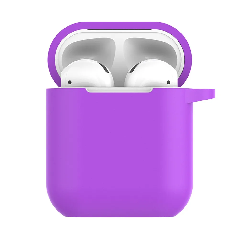 1 шт. ТПУ Силиконовые Bluetooth беспроводные наушники чехол для AirPods защитный чехол Аксессуары для кожи для Apple Airpods зарядная коробка - Цвет: G