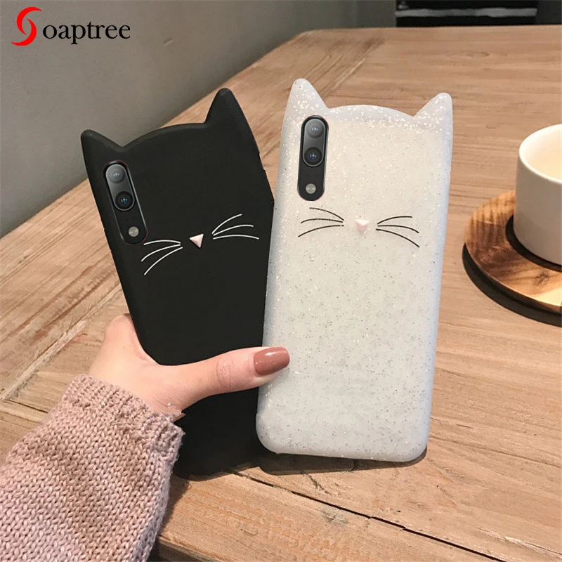 

Case For Huawei P9 Lite Mini P20 Pro P8 P10 Lite 2017 Cases Cute Cat Ear Cover for Huawei Mate 20 Lite Pro X P Smart Nova 2 2S