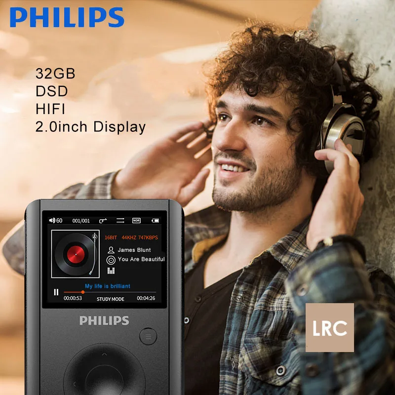 PHILIPS SA8232 новое поступление HIFI MP3 музыкальный плеер Bluetooth DSD 3800G Музыкальные ресурсы 32 Гб Память поддерживает переключатель синхронизации