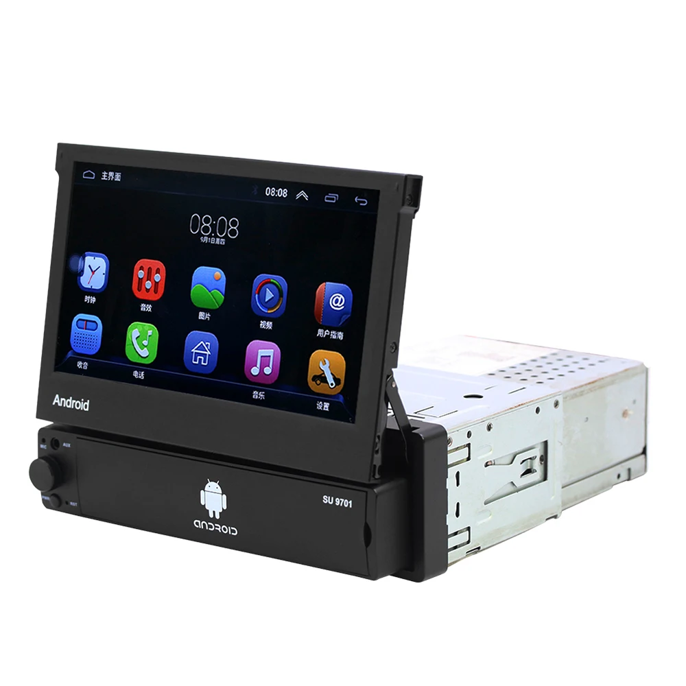 7 &quotMP5 плеер HD выдвижной сенсорный экран Android система gps навигация Bluetooth зеркало