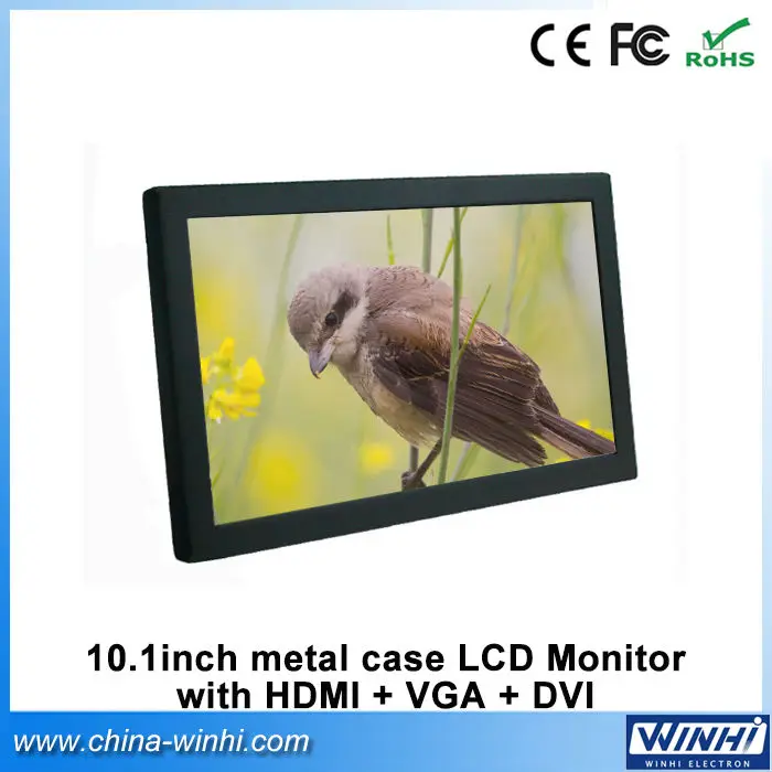 10 inch lcd computer monitor with HDMI + VGA + DVI industrial USB SD ...