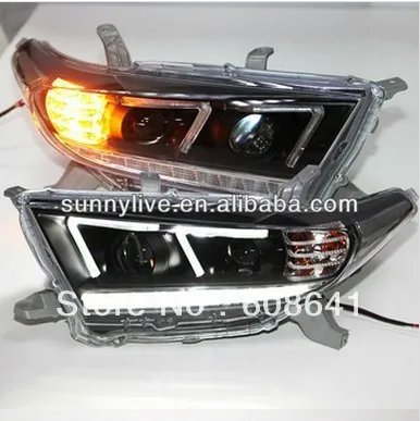 

2012-2013 year Kluger Highlander LED F Type Angel Eyes Head Lamp For TOYOTA DZG