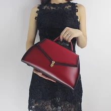 2016 Fashion Women Bags Genuine Leather Female Handbag Ladies Top Handle Bag Handmade Cow Leather Shoulder Messenger Bag