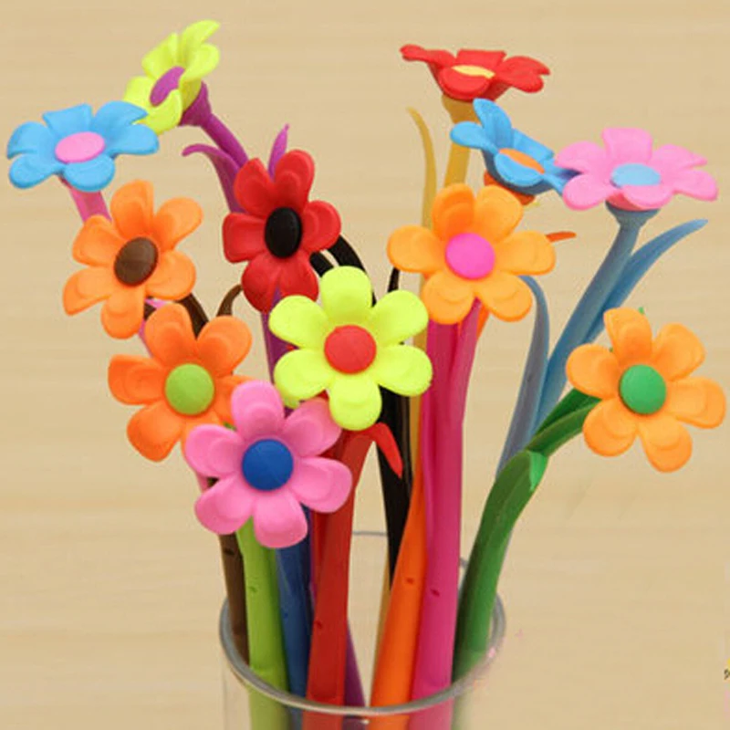 12pcs-1-lot-Fashion-Hot-creative-stationery-Bloom-Sweet-Lucky-Flora-flowers-Pen-design-Ballpoint-pen (1)