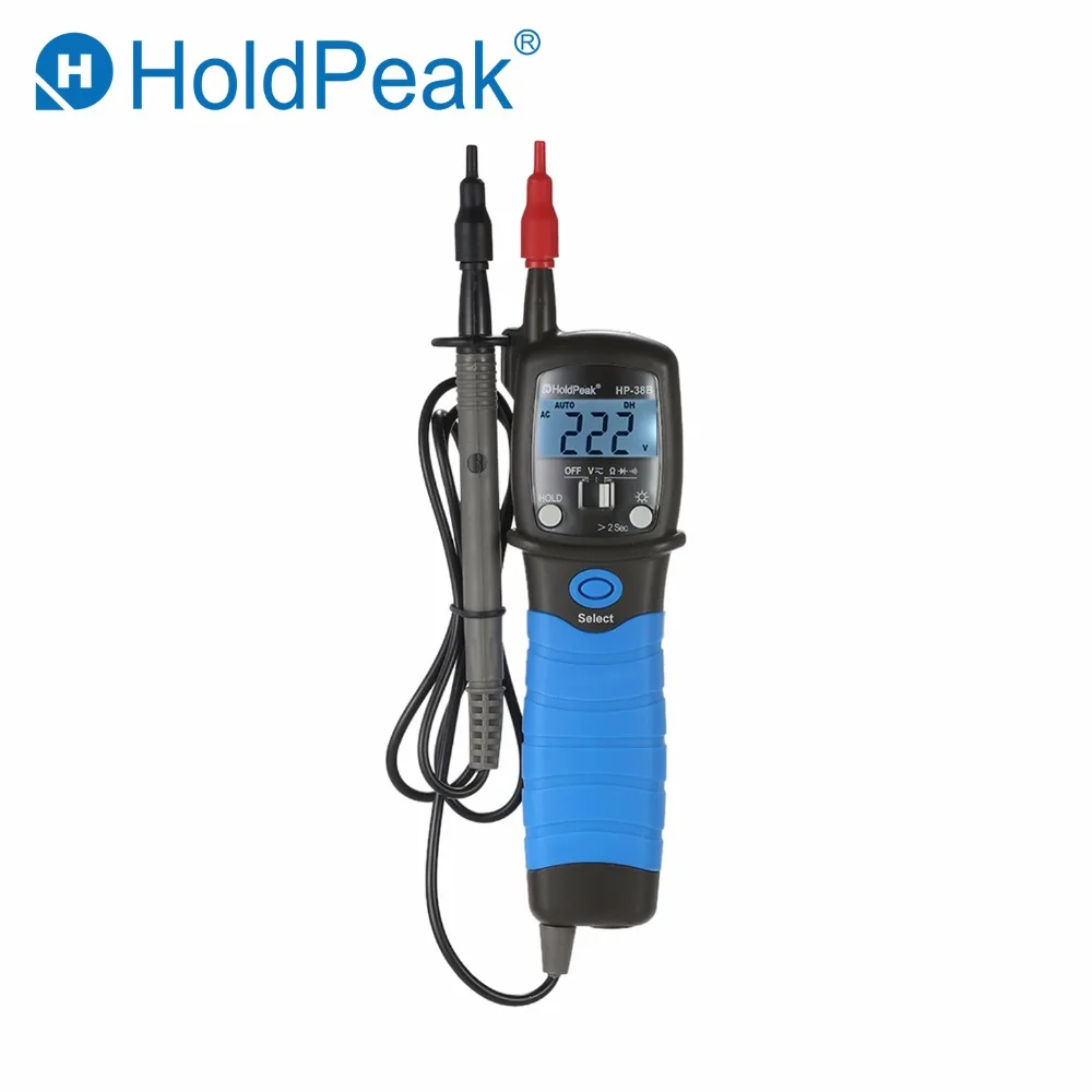 

HoldPeak HP-38B Digital Multimeter Precision Pen Type Meter Auto Range LCD Professional AC/DC Voltage Electronic Diode Tester