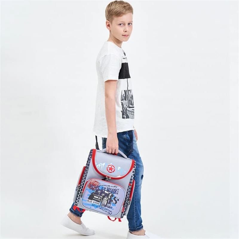 GOLOVE брендовые школьные ранцы для мальчиков, водонепроницаемые нейлоновые школьные рюкзаки, детский ортопедический рюкзак, мультяшная автомобильная сумка для книг, класс 1-5