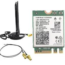 With GIGABYTE WB867D Antennas set+ Wireless Intel Wi-Fi AX200 Bluetooth 5.0 802.11ax/ac Wifi NGFF Card 9260NGW