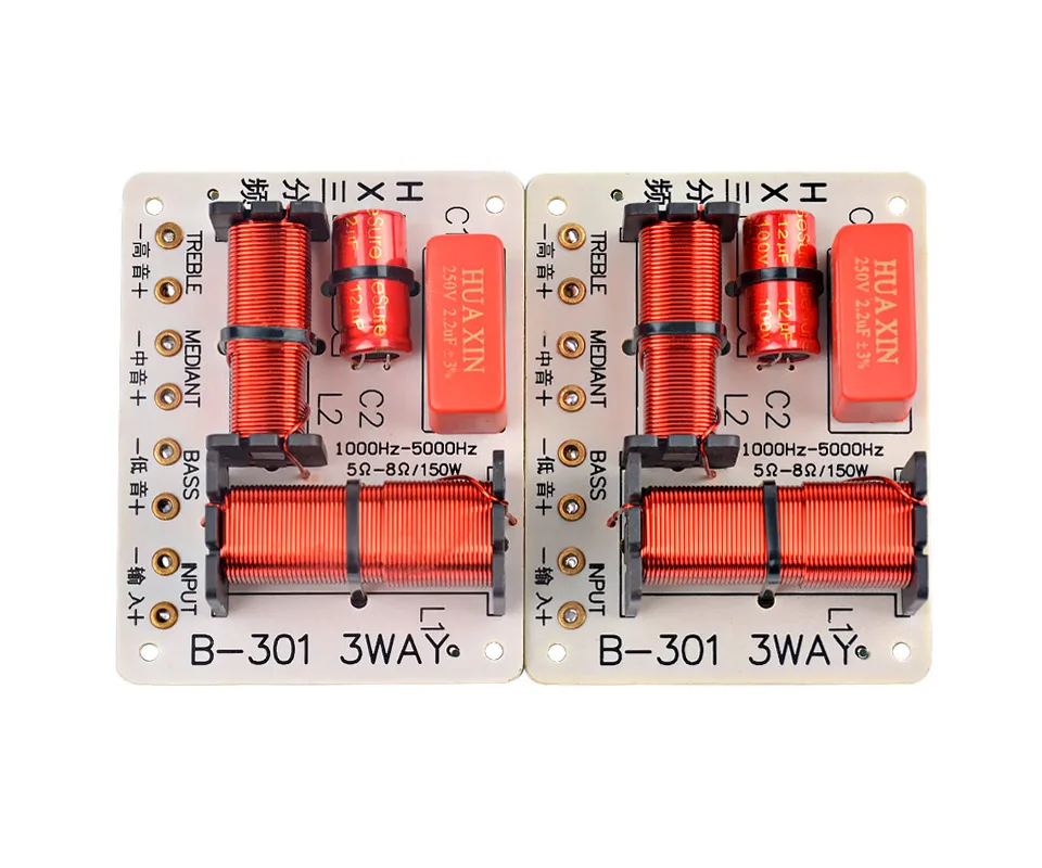 AIYIMA 2 шт 150 Вт 3 способа аудио динамик кроссовер ВЧ+ СЧ+ бас кроссовер динамик s фильтр делитель частоты 1000 5000 Гц