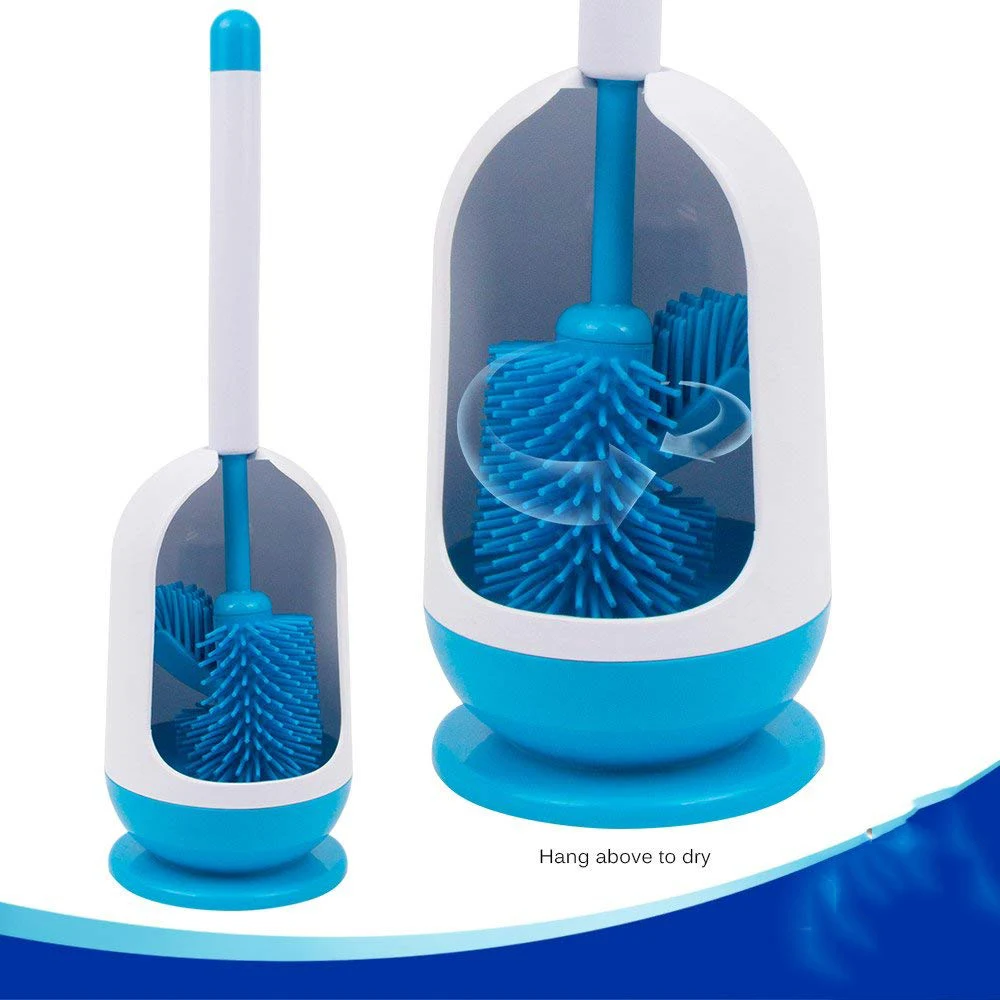 Billig Silikon Wc bürste und Halter Badezimmer Weiche Borsten Wc Schüssel Pinsel Set Reinigung Pinsel Kit Langlebig Thermoplast Gummi