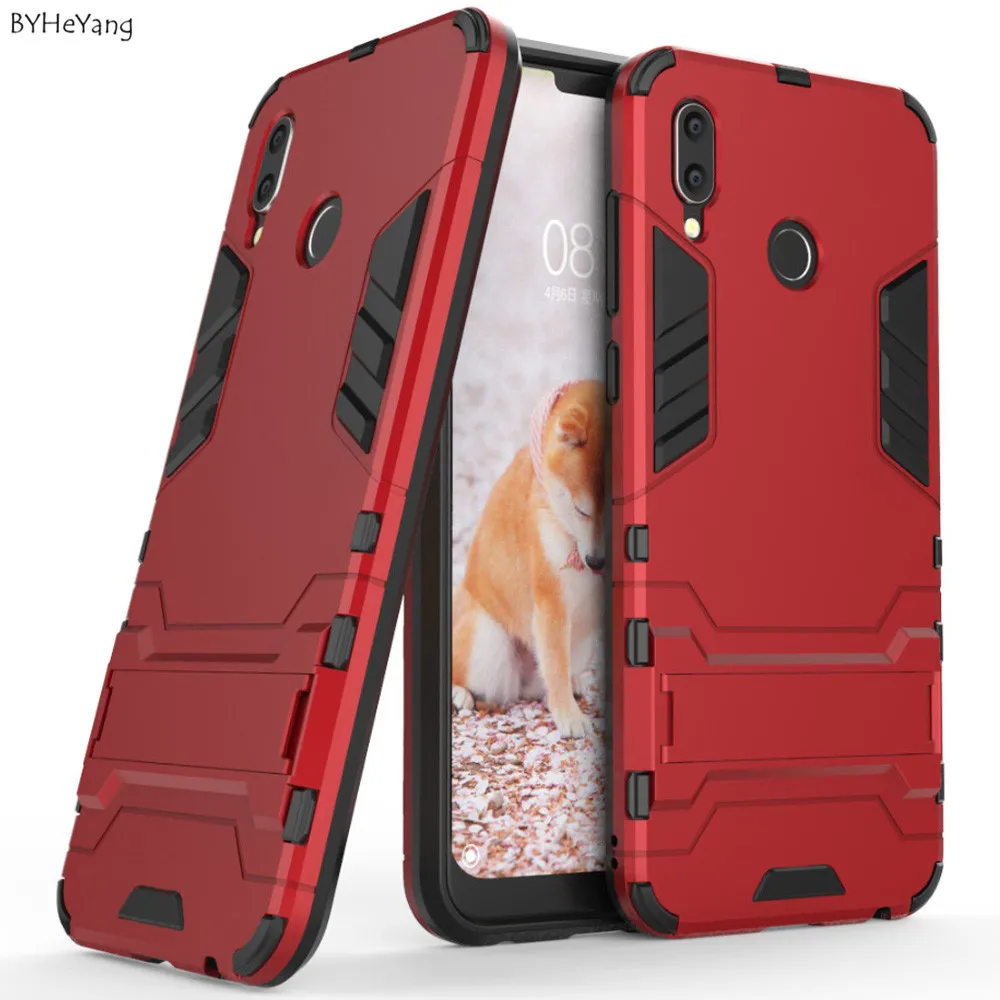 

BYHeYang Phone Cases for Huawei Honor Play Case Rubber Robot Armor Phone Shell Protective Hard Back Cover For Huawei Honor Play