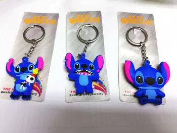 

New 50 pcs Wholesale Mixed stitch Cartoon PVC Key Chain For Best Gift H-04