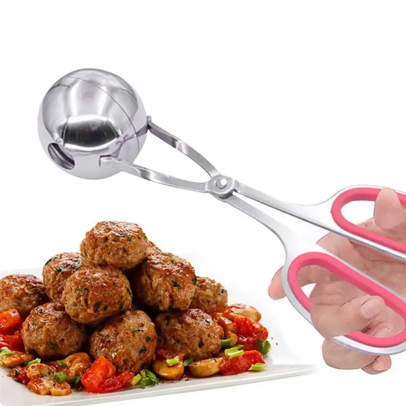 

Kitchen Tongs Stainless Steel Meat Baller Maker DIY Fish Meat Ball Maker Meatball Mold Tools Home Kitchen Cooking Tools