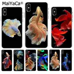 MaiYaCa Бетта рыбы популярный чехол для телефона с высокой детализацией для iPhone 8 7 6 s плюс X XS max 10 5 5S SE XR Coque в виде ракушки