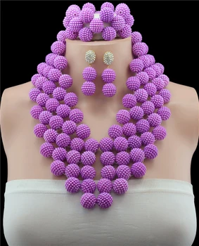

Nigerian Wedding African Beads Rushed Classic Women Imitation Pearl Jewelry Sets New Arrived Nigeria Set Necklace Africa Beads