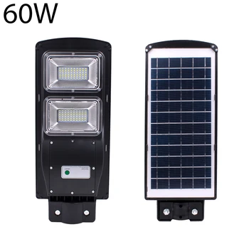 

High Quality IP67 60W LED Solar Street Light Outdoor Waterproof Light Control Sensing Smart Light Led Light Garden Lamp