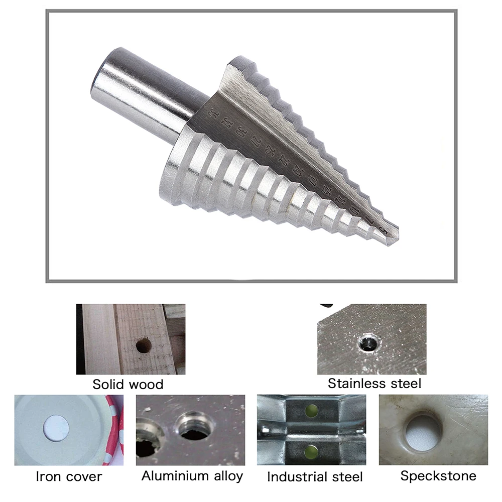Hakkin Core Drill Bits Hole Cutter Bit Set 5 35 mm Fluted Edges HSS