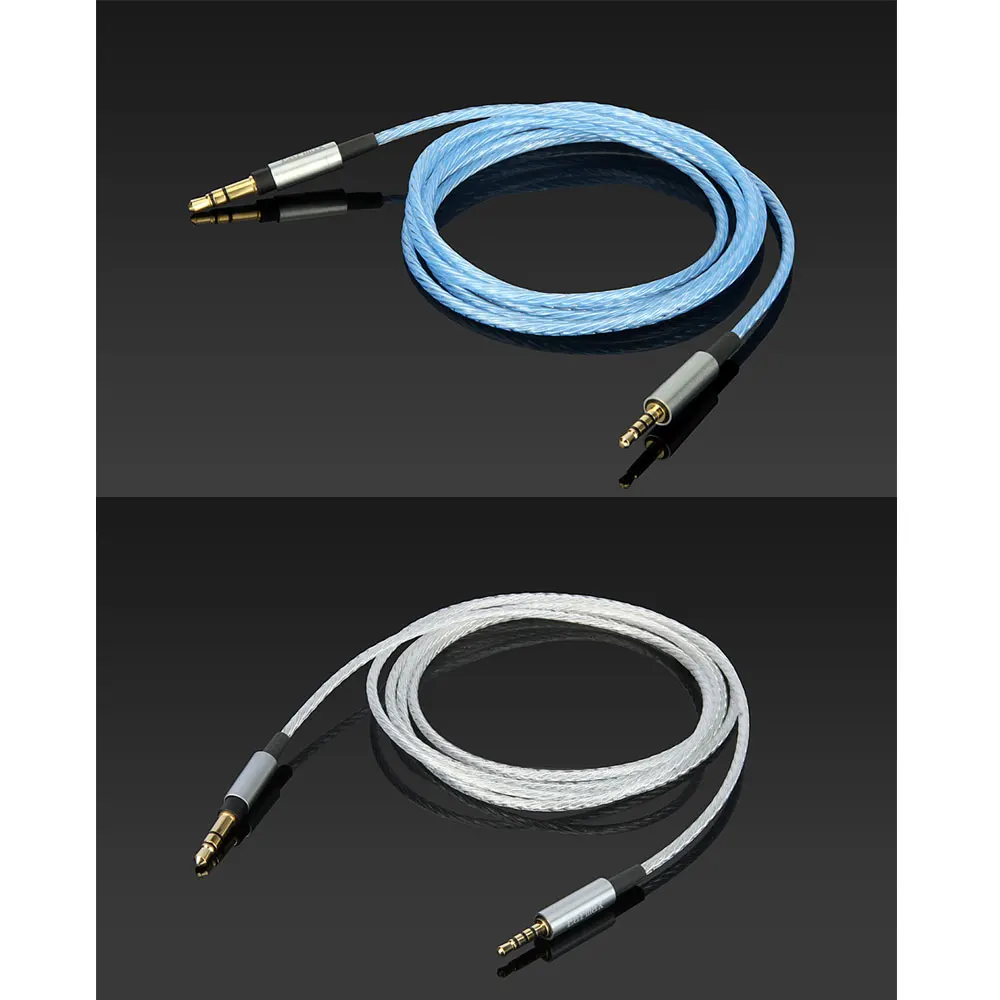 Silver Plated Audio Cable For JBL Synchros Chrome Edition EVEREST 300 310 700 710 On ear Elite Duet BT NC Over ear Headphones