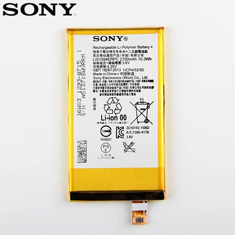 Cena Oryginalny wymiana Sony bateria do Sony Xperia Z5C Z5 mini E5823 z5 kompaktowy LIS1594ERPC oryginalna bateria 2700mAh
