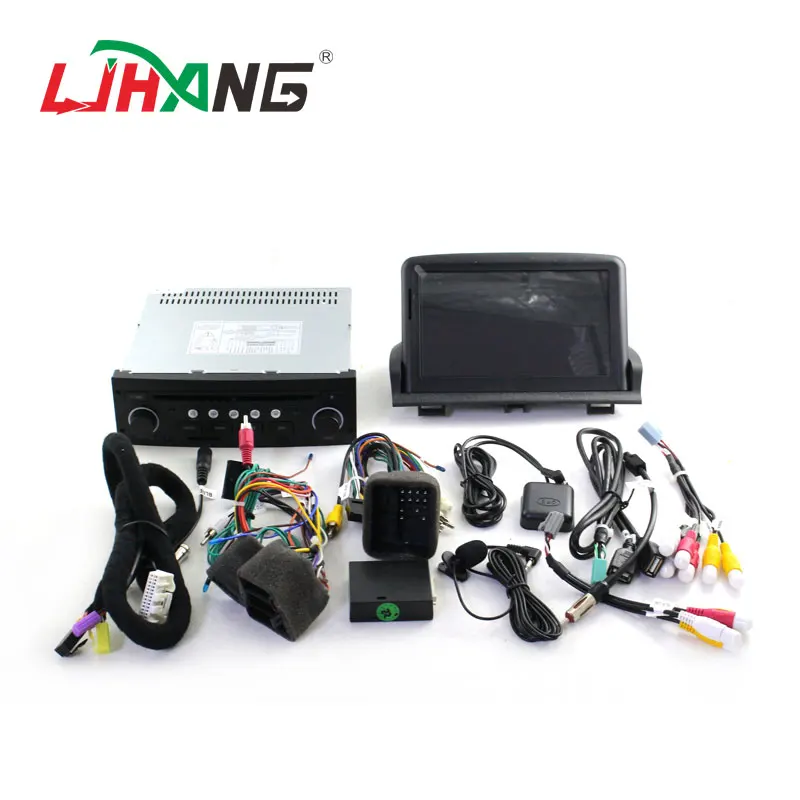 Cheap LJHANG 1 Din Car DVD Multimedia Player Android 9.0 for Peugeot 307 GPS Navigation Car Radio Stereo Bluetooth Video WIFI RDS IPS 4