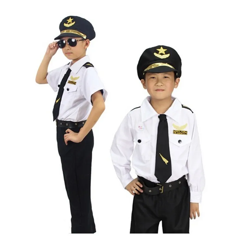 Cocuk Polis Oyunu Gosterisi Cin Yakisikli Pilot Kostum Cocuk Cadilar Bayrami Polis Uniforma Tatil Karnaval Parti Pilot Costume Child Pilot Costumecostume Pilot Aliexpress