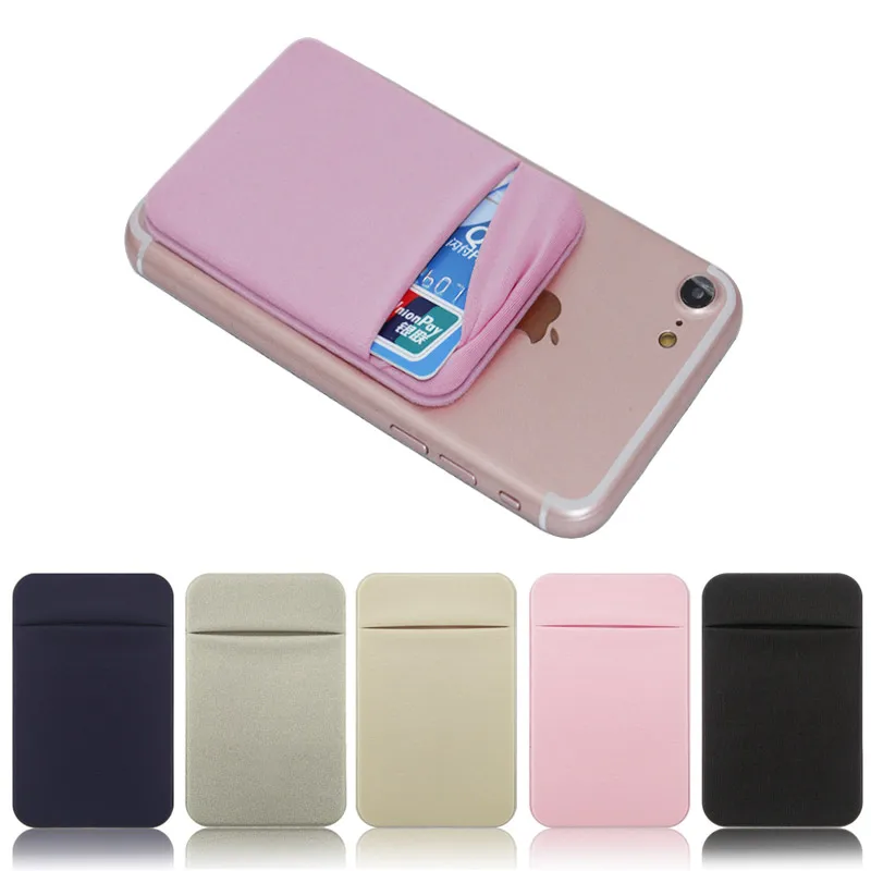 Универсальный Эластичный лайкровый Чехол-бумажник для сотового телефона кредитный ID держатель для карт карман с 3M клей для iPhone Xiaomi huawei чехол