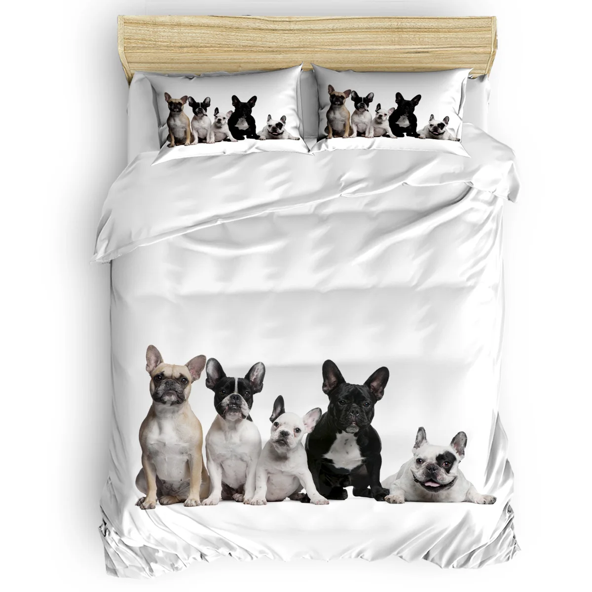 

French Bulldog April Fool's Day All Soul's Day Living Room Flat Sheet Easter Day Beautiful Bedroom Comfort Floral Daybed Flower