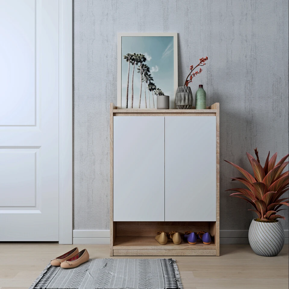 Happy Home Fashion Solid Wood Shoe Floor Standing Storage