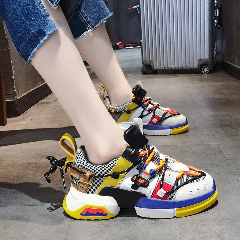 

Brand 2019 Summer Trend sneakers women Shoes mesh Harajuku Ladies Multicolor comforted outdoor Footwear zapatos de mujer size 40