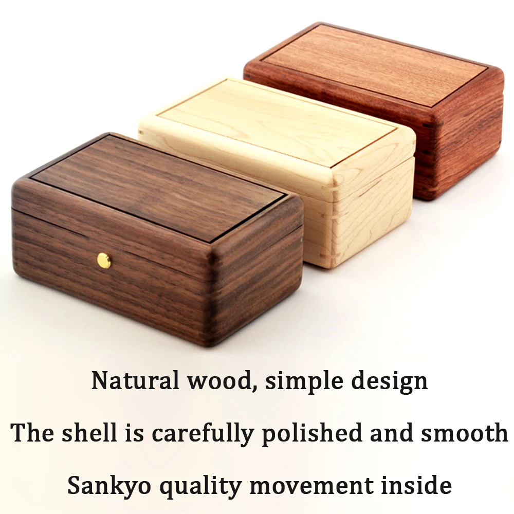 Sinzyo Handmade Wooden Photo frame My heart will go on Walnut Music box birthday Gift For Christmas/Valentine's day gift boxs 4