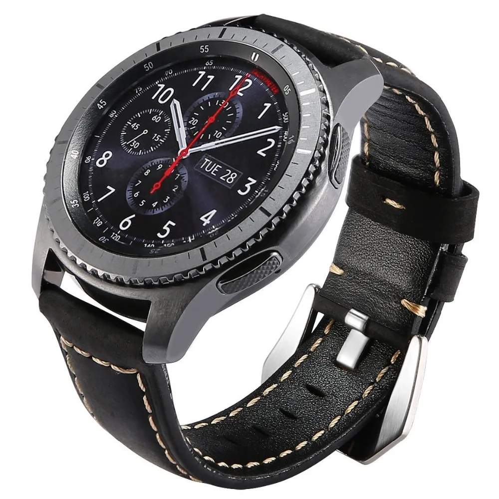 

Gear s3 Frontier band for Samsung Galaxy watch 46mm strap 22mm Retro Genuine Leather bracelet Huawei watch GT strap Grea S 3 46