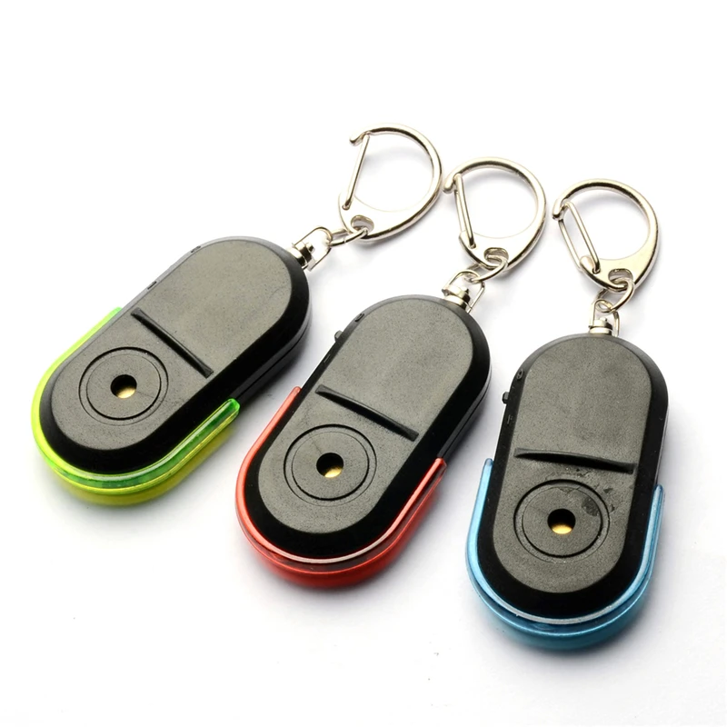 

Wireless Anti-Lost Alarm Key Finder Locator Keychain Whistle Sound LED Light Locator Keychain Finder Self Defense Alarm 3 Colors