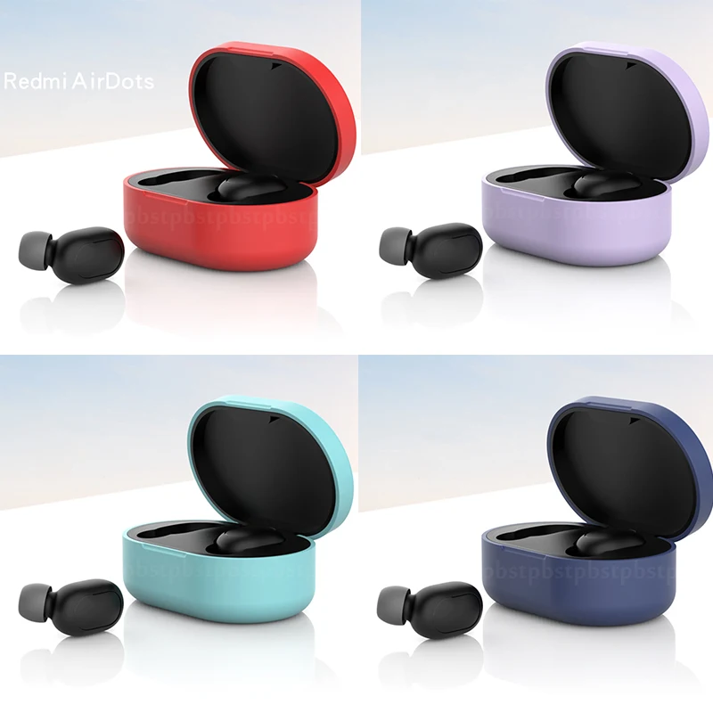 

Earphone Case For Xiaomi Redmi Airdots TWS Youth Version Candy Soft TPU Silicone Case Wireless Bluetooth Shockrpoof Cover Cases