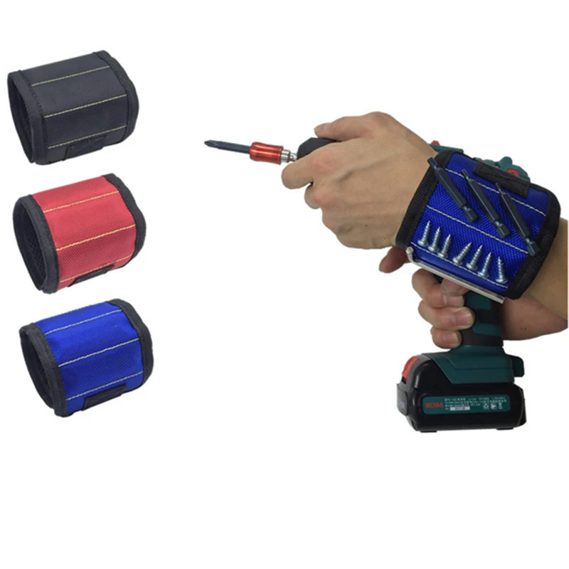 

Magnetic Tool Bag Wristband Portable Electrician Wrist Tool Belt Screws Nails Drill Bits Holder Repair Tools Oxford cloth