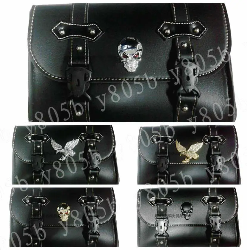 Black Tool Bag Fork Handlebar Buckle Bags For Harley Davidson Sportster