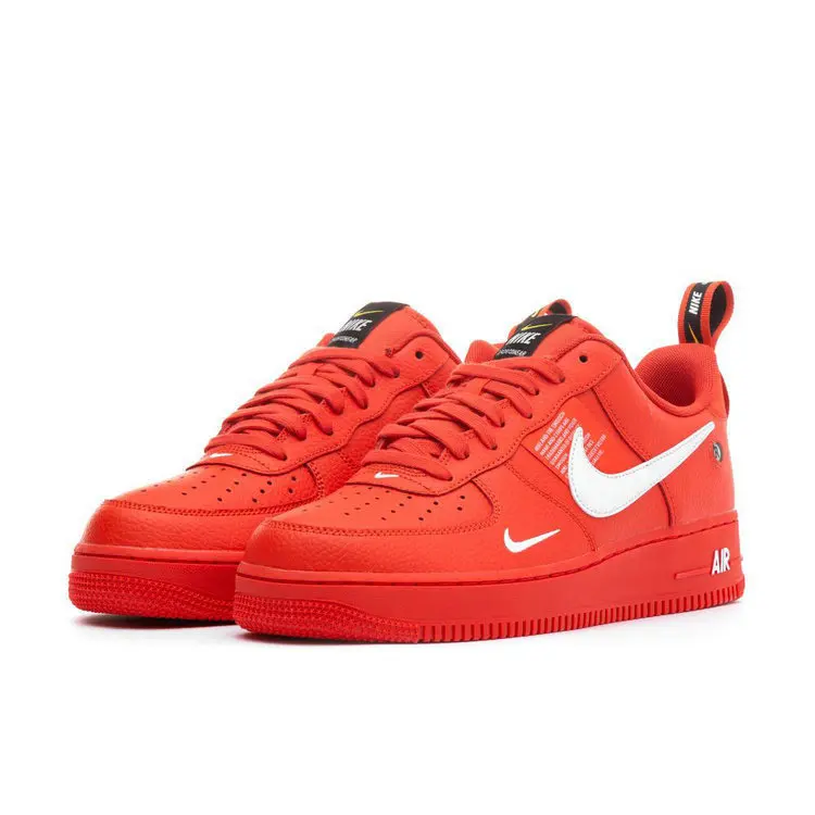 Nike Red Air Force1 Men's Skateboard Shoes  AF1 Red Sneaker Outdoor Sports Shoes Original  Af1 #AJ7747-800