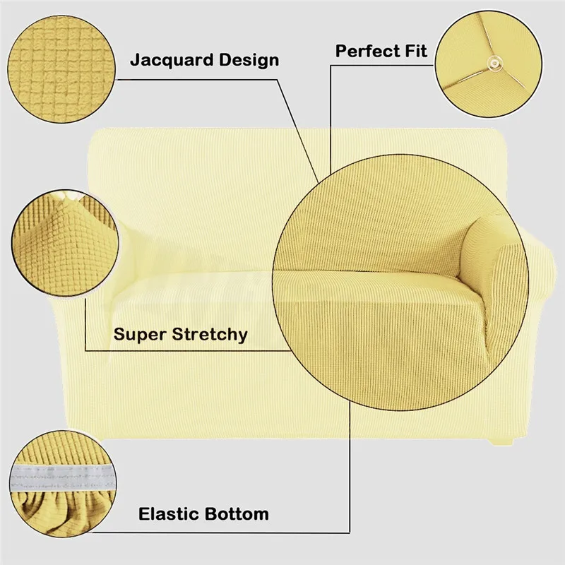 1/2/3 местный плюшевые чехлов эластичная ткань для диванов Водонепроницаемый секционный протектор стрейч диванных чехлов кресло крышка