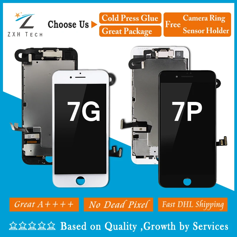 5 шт./лот класс AAA OEM для iPhone 7 LCD plus экран дисплея Замена объектива Pantalla | Экраны для мобильных телефонов -32830369166