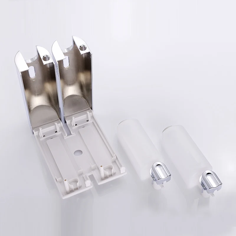 Fapully Silver Hospital Hotel Bathroom Soap Dispenser Set Wall Mounted Shampoo Shower Single Double Soap Dispenser P113-02C Fapully Silver Hospital Hotel Bathroom Soap Dispenser Set Wall Mounted Shampoo Shower Single Double Soap Dispenser P113-02C