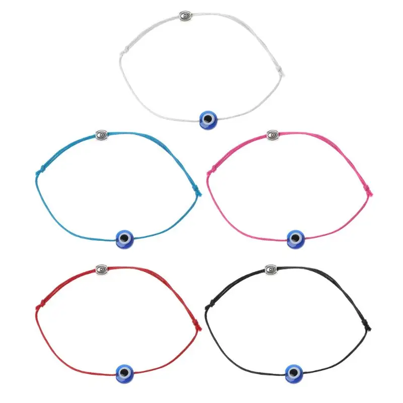 

Blue Evil Eye String Kabbalah Bracelet Jewish Amulet Protection Lucky Jewelry Charm Women Handmade Fatima Friendship Jewelry