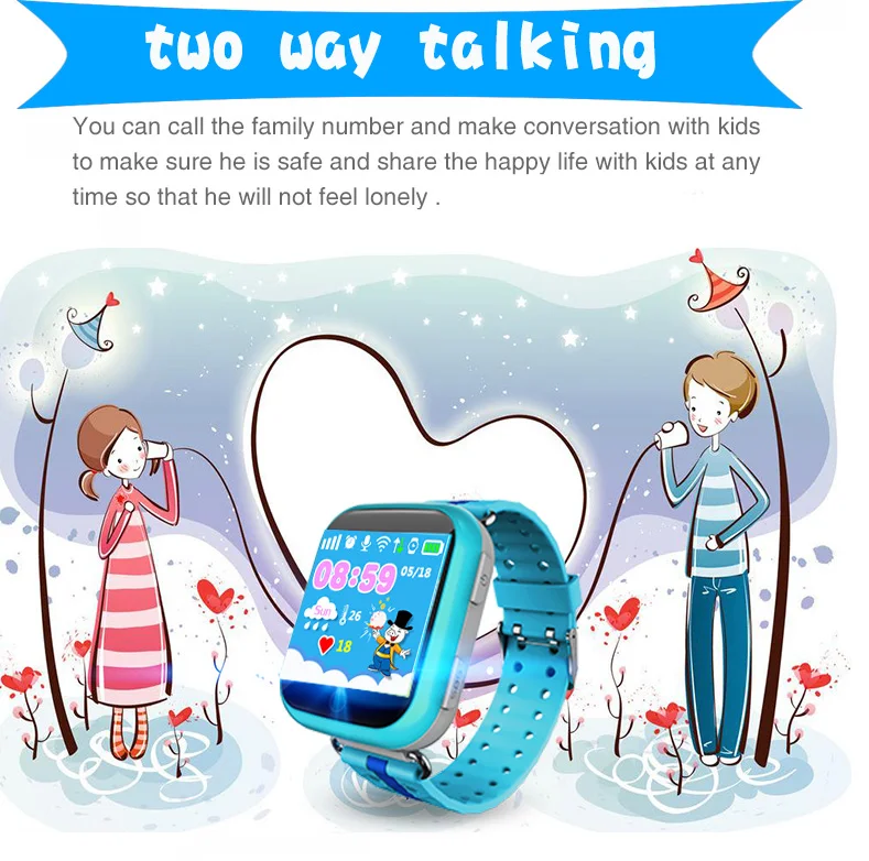 GPS smart watch Q750 Q100 baby watch with Wifi 1.54inch touch screen SOSCall Location Device Tracker for Kid Safe PK Q50 Q60 Q80 (8)