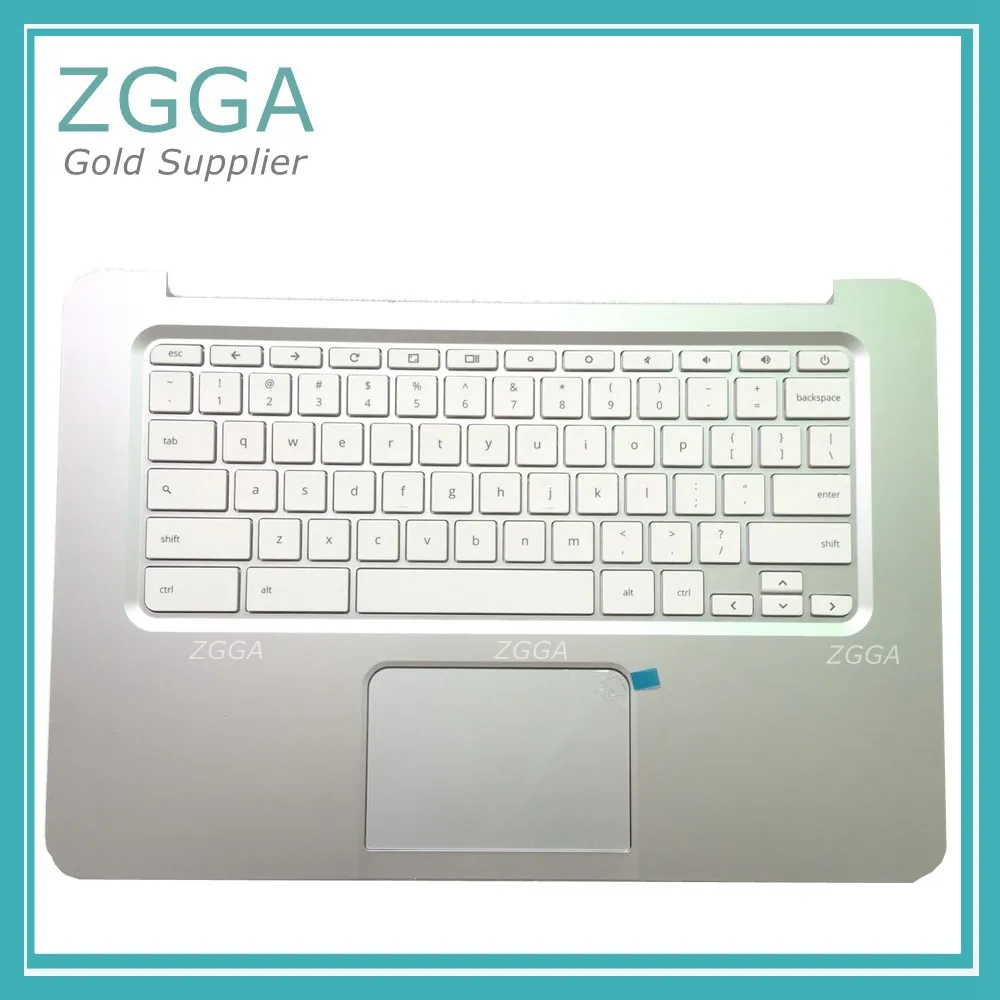 Подлинная подставка для ноутбука для HP Chromebook 14 QX Клавиатура рамка задняя защита шасси W/Верхняя панель с тачпэдом корпус серебро