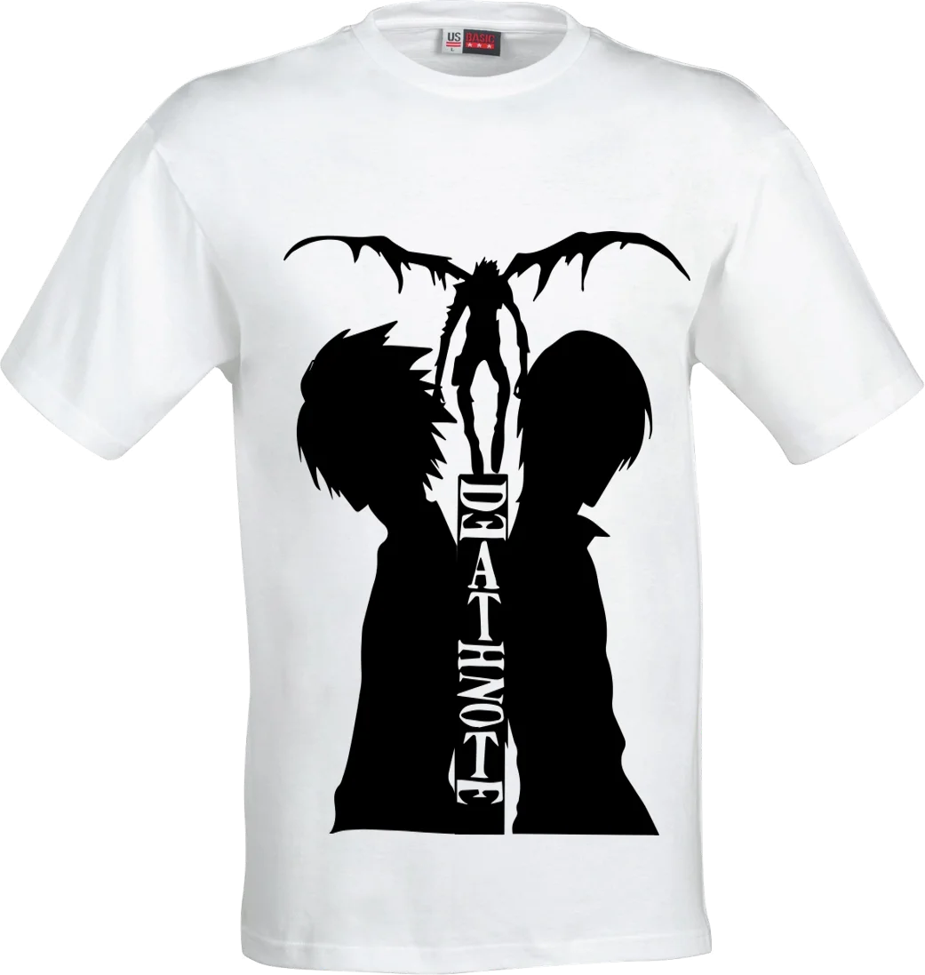 Модная короткая креативная Футболка с принтом героев аниме Death Note футболка