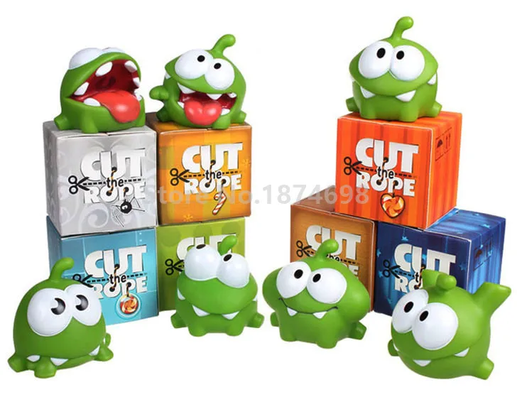 Novo Corte A Corda Om Nom Figuras Brinquedo Conjunto De 7 Peças Bonito Macio Plástico Fabricante Ruído Crianças Brinquedos Presentes Om Nom Figures Om Nomset Toys Aliexpress